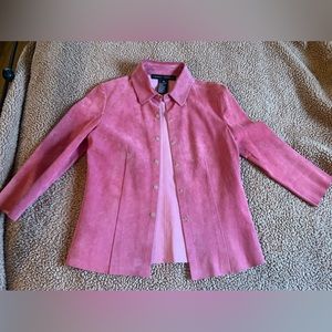 Pink Yansi Fugel XS suede jacket.